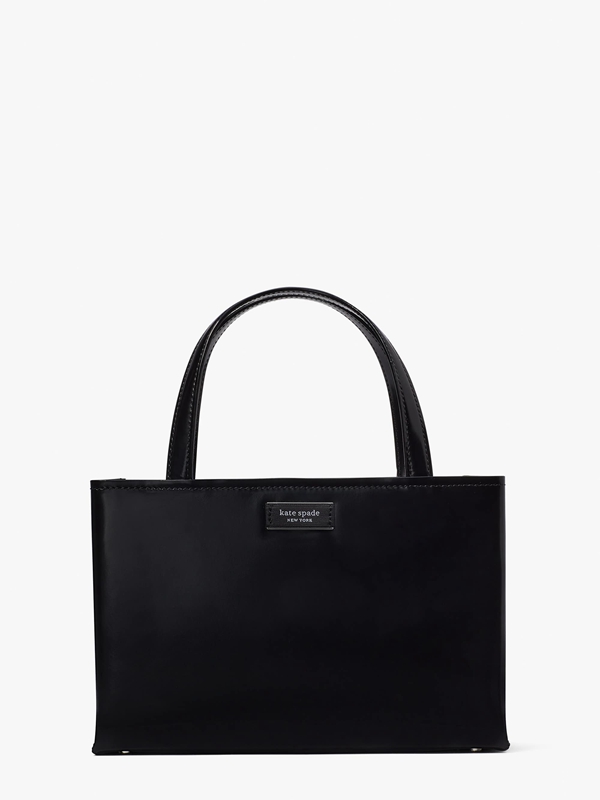 Black Kate Spade Sam Icon Spazzolato Leather Small Women's Tote Bags | 56809-ONKH