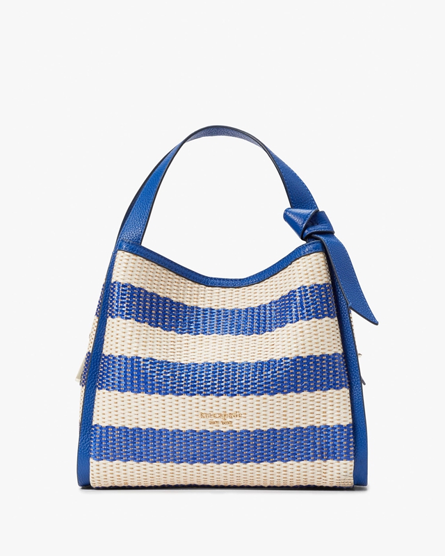 Blue Kate Spade Knott Striped Medium Women's Crossbody Bags | 36795-JOYG