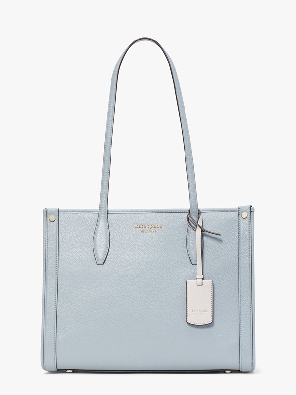 Blue Kate Spade Market Pebbled Leather Medium Women's Tote Bags | 09387-VRMC