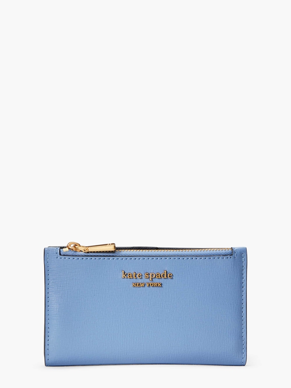 Blue Kate Spade Morgan Small Slim Bifold Women's Wallets | 52471-IJWM