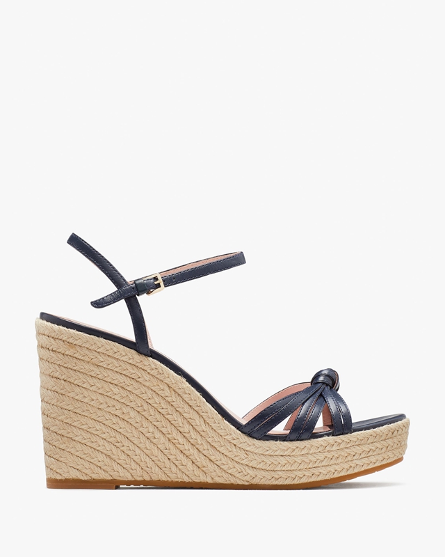 Blue Kate Spade Tessa Espadrille Wedges Women's Sandals | 23709-TMZA