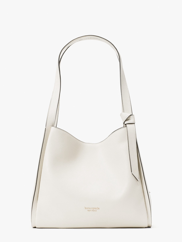 Cream Kate Spade Knott Large Women's Shoulder Bags | 90456-PCTR