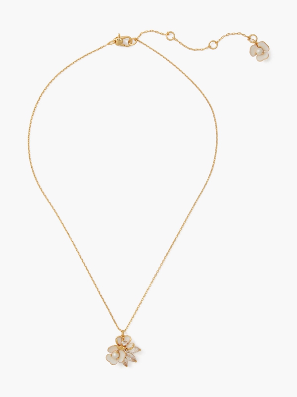 Gold Kate Spade Bouquet Toss Cluster Pendant Women's Necklace | 26140-FPAB