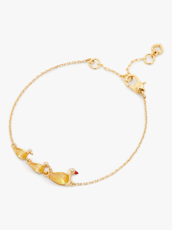 Gold Kate Spade Ducks In A Row Women's Bracelet | 80539-MGBA