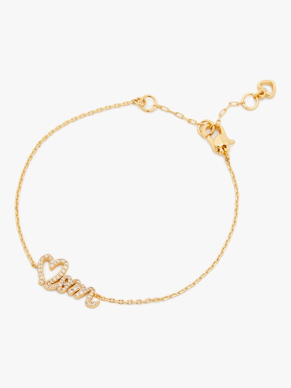 Gold Kate Spade Love You, Mom Women's Bracelet | 18705-JPYT