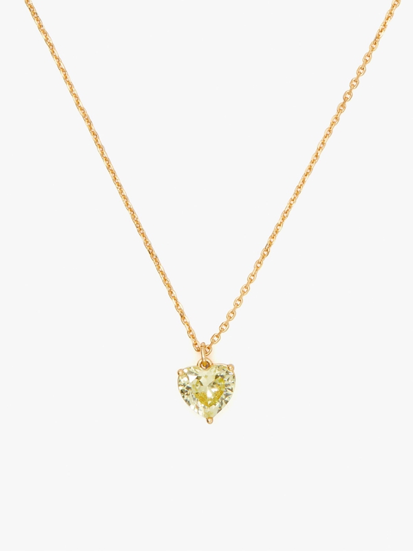 Gold Kate Spade My Love August Heart Pendant Women's Necklace | 95168-QTLC