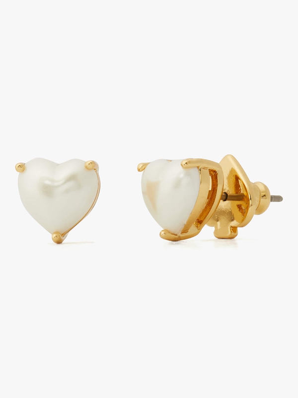 Gold Kate Spade My Love Heart Studs Women's EarRings | 12053-DRXO