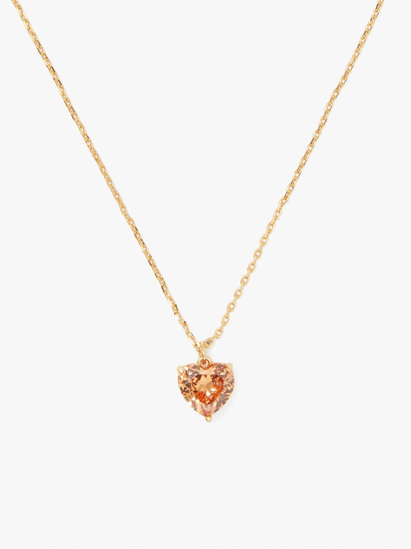 Gold Kate Spade My Love November Heart Pendant Women's Necklace | 39526-NWBG