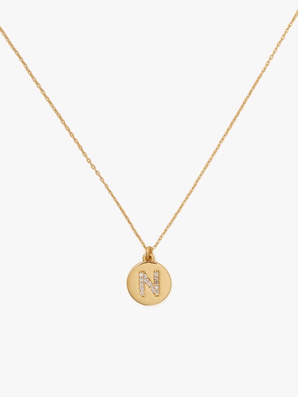 Gold Kate Spade Pavé Initial Mini Pendant Women's Necklace | 26819-VZBF