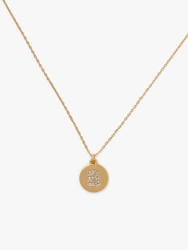 Gold Kate Spade Pavé Initial Mini Pendant Women's Necklace | 37951-VRNP