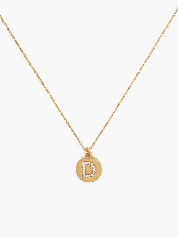 Gold Kate Spade Pavé Initial Mini Pendant Women's Necklace | 38450-PCFR