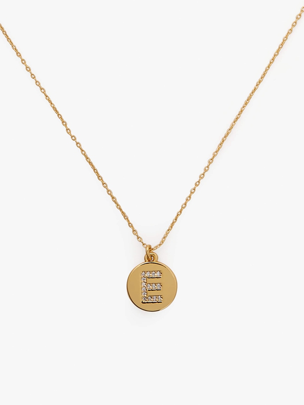 Gold Kate Spade Pavé Initial Mini Pendant Women's Necklace | 93724-LQVZ