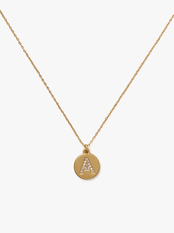 Gold Kate Spade Pavé Initial Mini Pendant Women's Necklace | 93870-RYOG