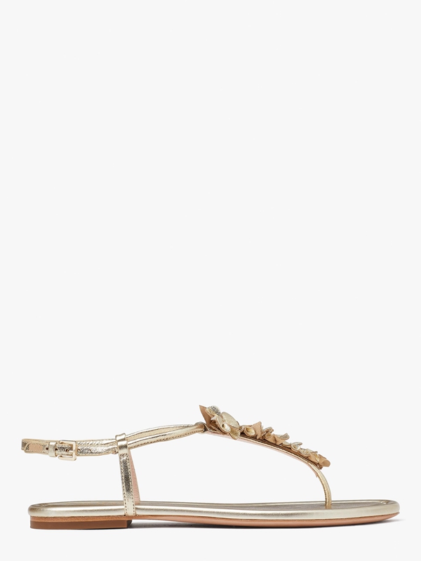 Gold Kate Spade Rosalie Women's Sandals | 21789-RITJ