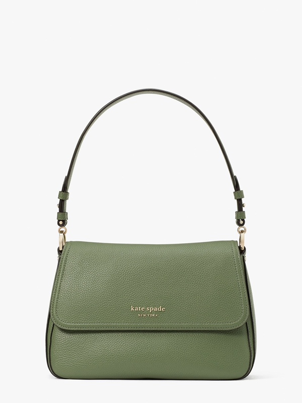 Green Kate Spade Hudson Medium Convertible Women's Shoulder Bags | 74586-PGZE