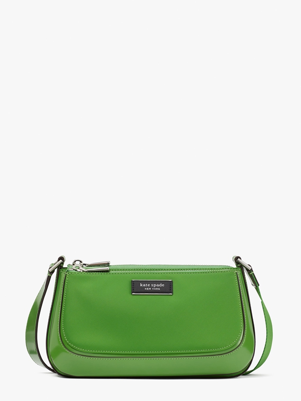 Green Kate Spade Sam Icon Nylon East West Medium Women's Crossbody Bags | 21605-OHGB