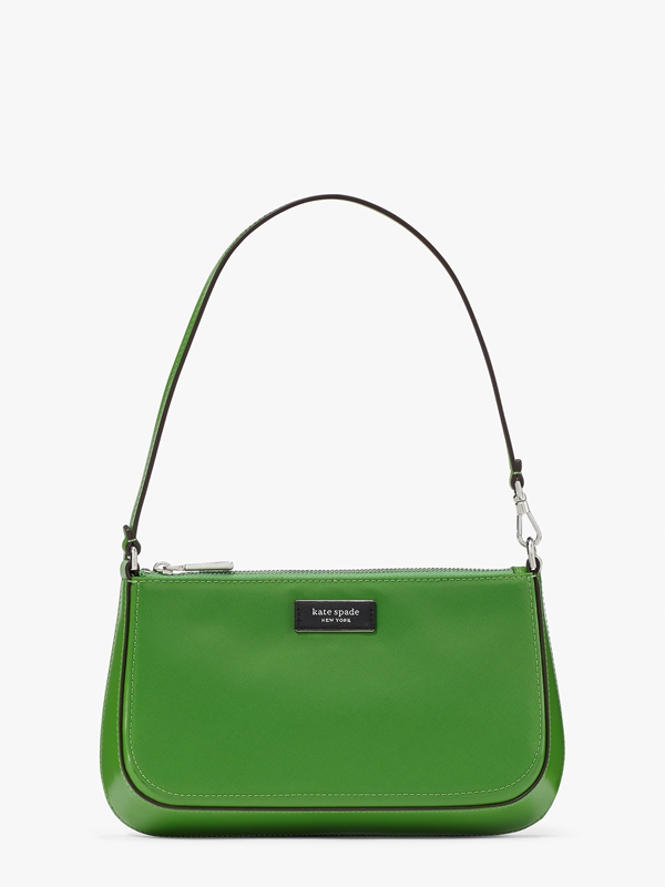 Green Kate Spade Sam Icon Nylon Mini Pochette Women's Crossbody Bags | 32019-QLCA