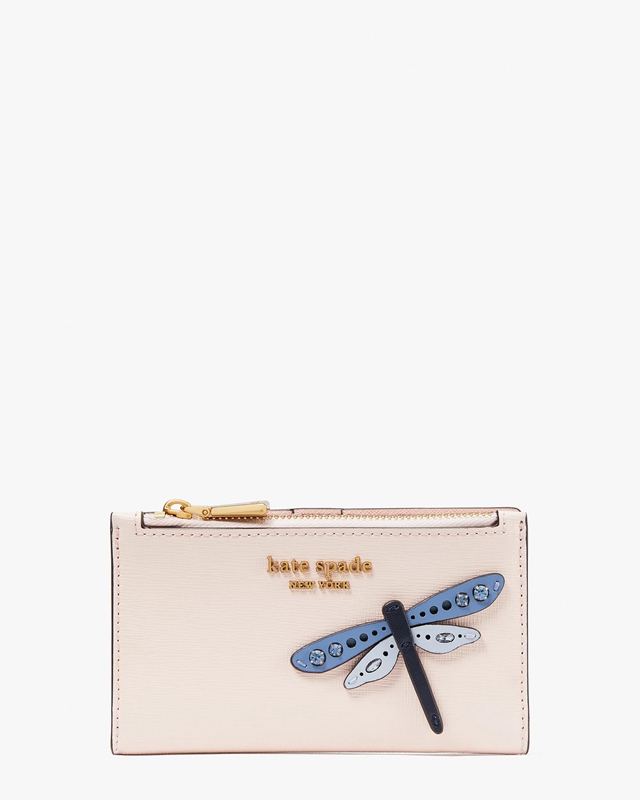 Multicolor Kate Spade Dragonfly Embellished Small Slim Bifold Women's Wallets | 08517-JQSM