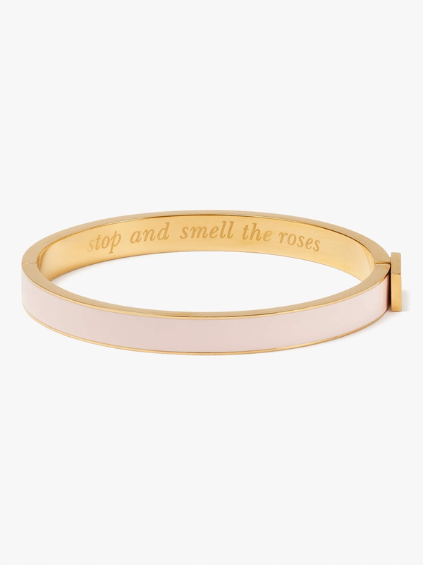 Pink Kate Spade Stop And Smell The Roses Thin Idiom Women's Bracelet | 78513-ANOG