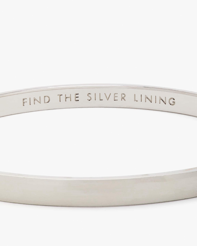 Silver Kate Spade Find The Silver Lining Idiom Women's Bracelet | 20657-GZVJ