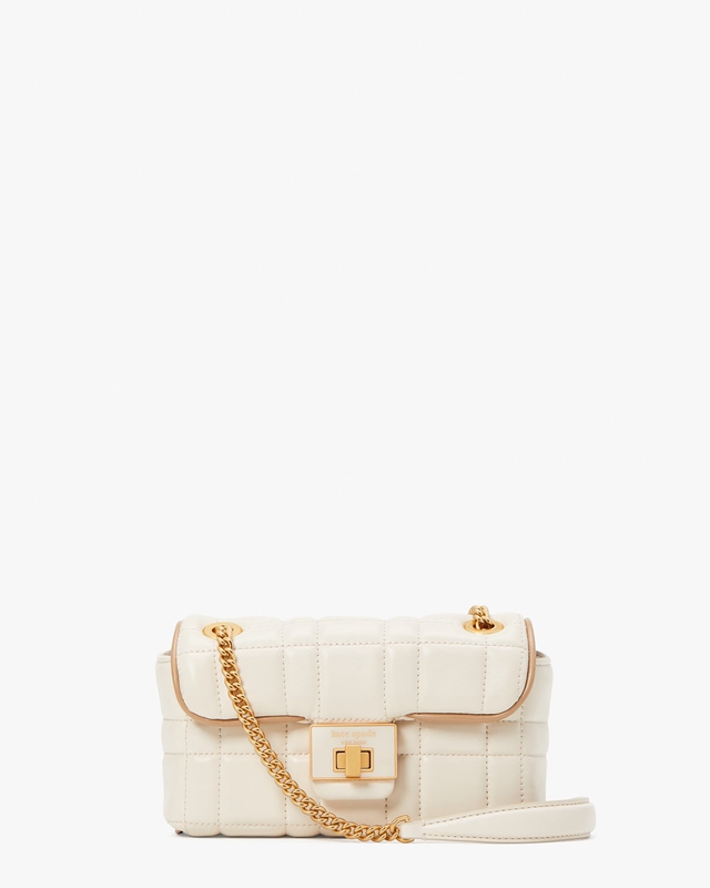 White Kate Spade Evelyn Quilted Leather Small Shoulder Women's Crossbody Bags | 94230-VZMC