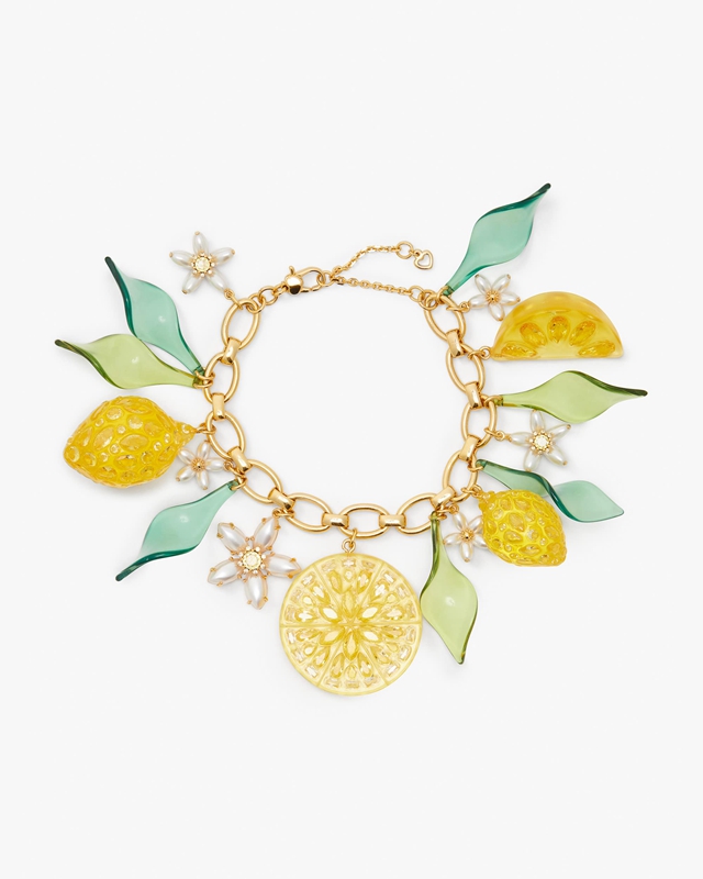 Yellow Kate Spade Fresh Squeeze Charm Women's Bracelet | 95618-DEYM