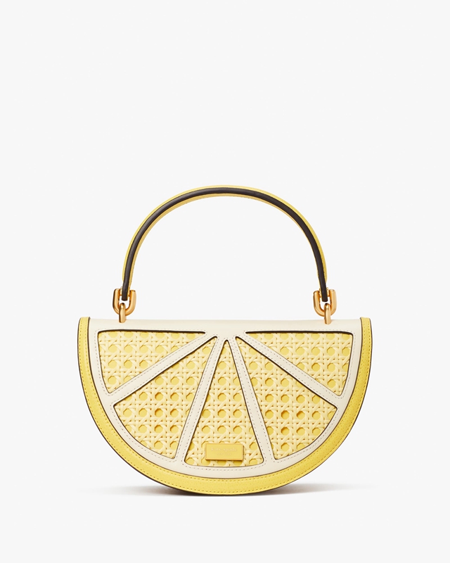 Yellow Kate Spade Lemon Drop Wicker 3d Women's Crossbody Bags | 31968-BHAD