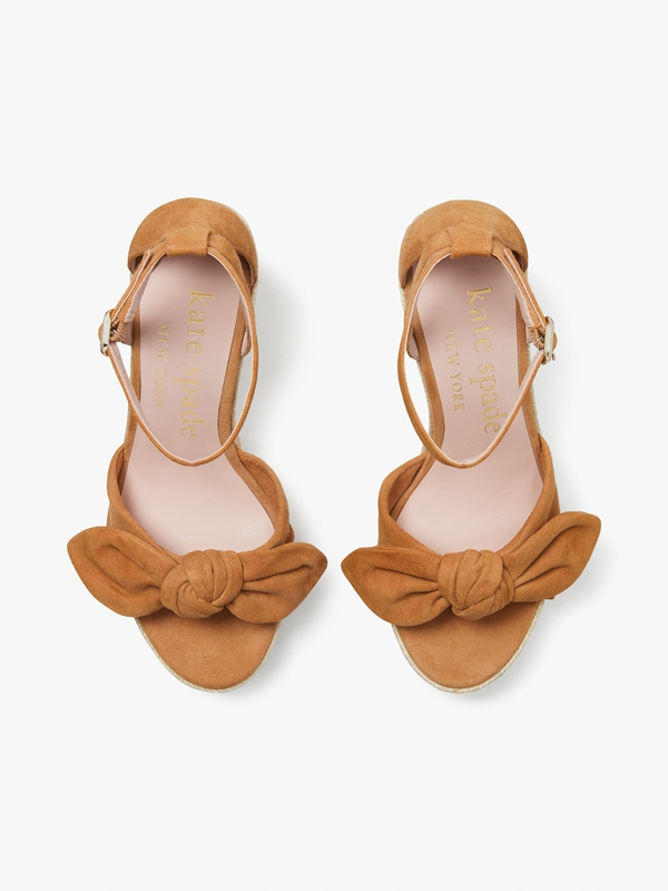 Apricot Kate Spade Tianna Platform Wedges Women's Sandals | 90458-OEKT