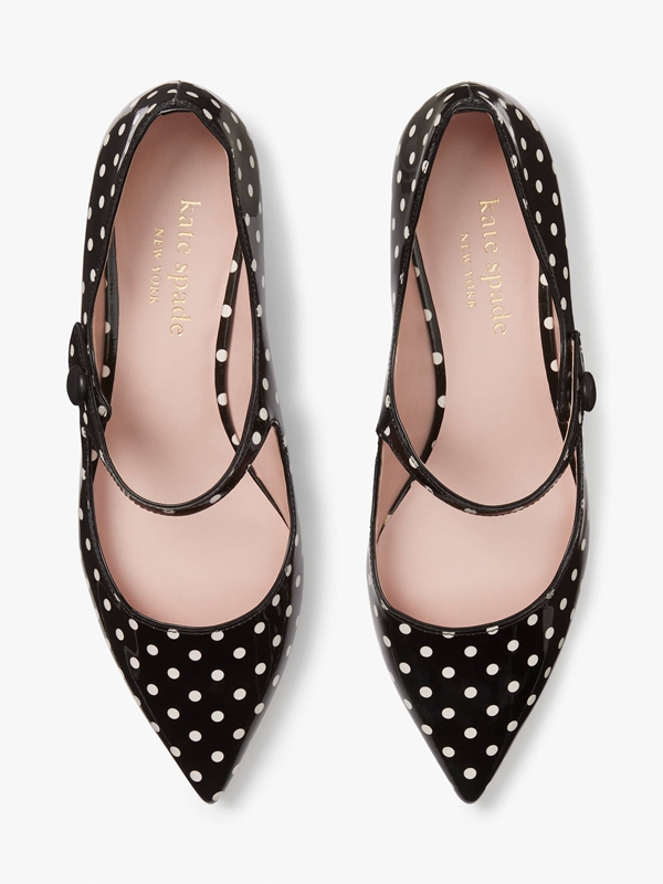 Black / Cream Kate Spade Maya Women's Flat Shoes | 76195-LBYM