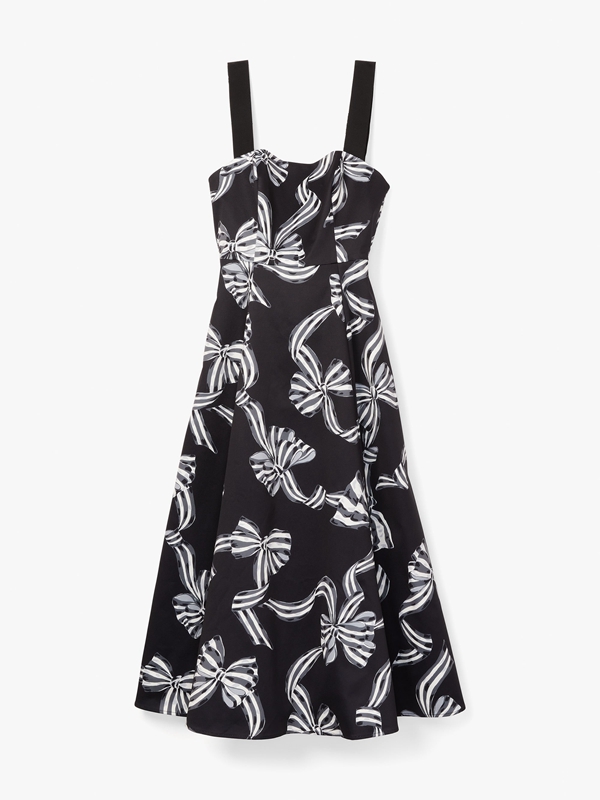 Black Kate Spade Bow-Tiful Bow Strap Women's Dress | 61794-FNLJ