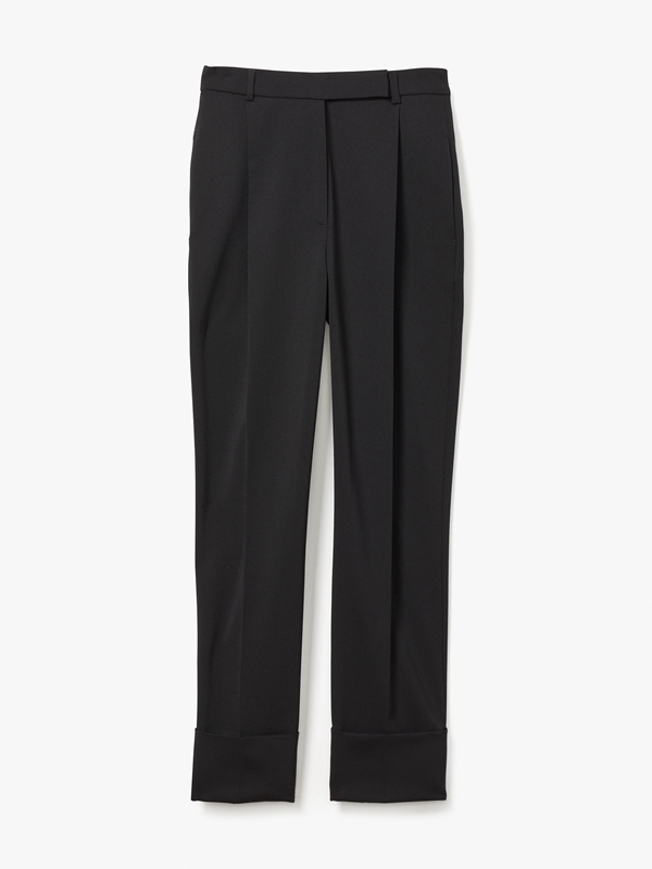 Black Kate Spade Cuffed Wool Women's Pants | 85062-RMBH