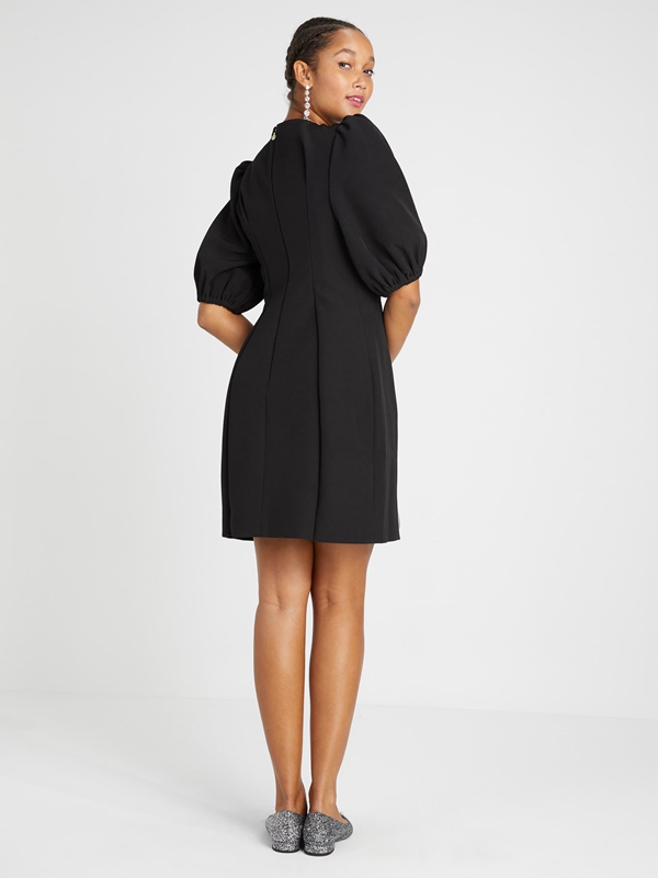 Black Kate Spade Embellished Double Crepe Women's Dress | 12536-ACPB