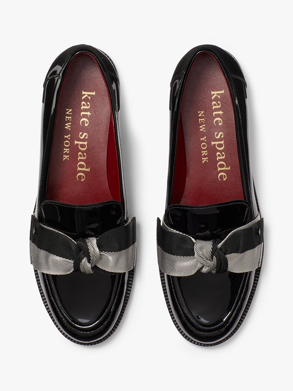 Black Kate Spade Leandra Women's Loafers | 92481-RDYQ