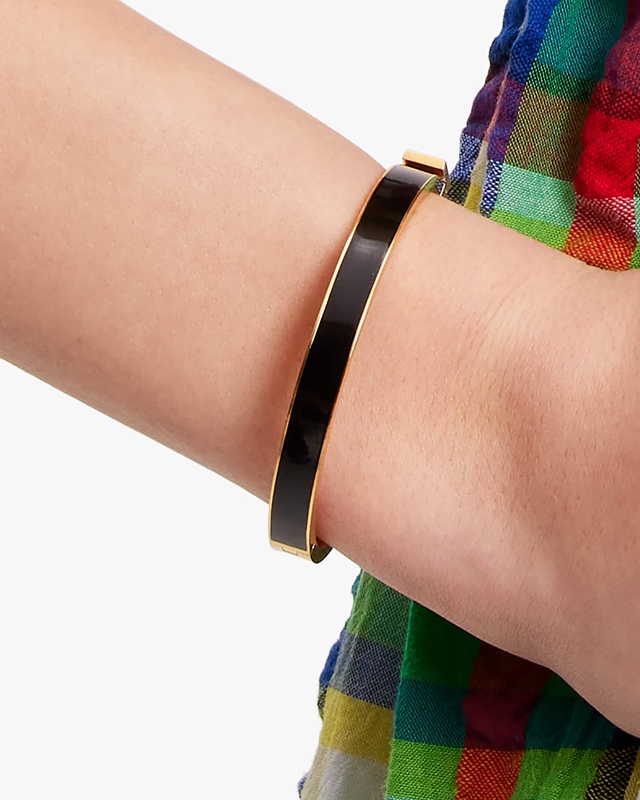 Black Kate Spade Little Black Thin Idiom Women's Bracelet | 37194-PVGU