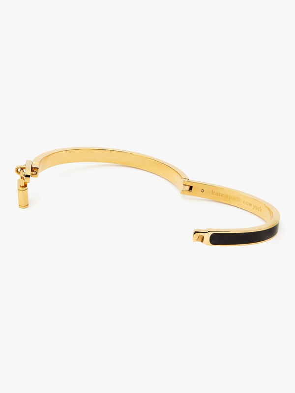 Black Kate Spade Lock And Spade Charm Women's Bracelet | 42087-KDFG