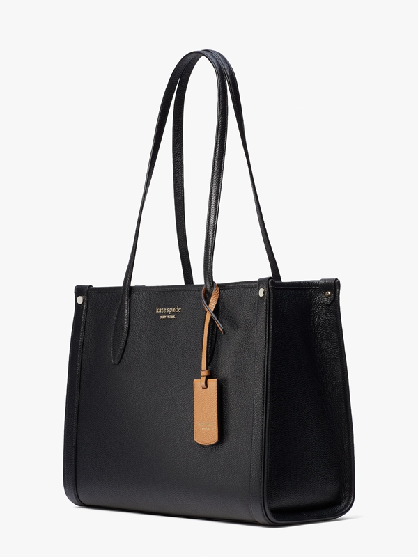 Black Kate Spade Market Pebbled Leather Medium Women's Tote Bags | 89523-CUOJ