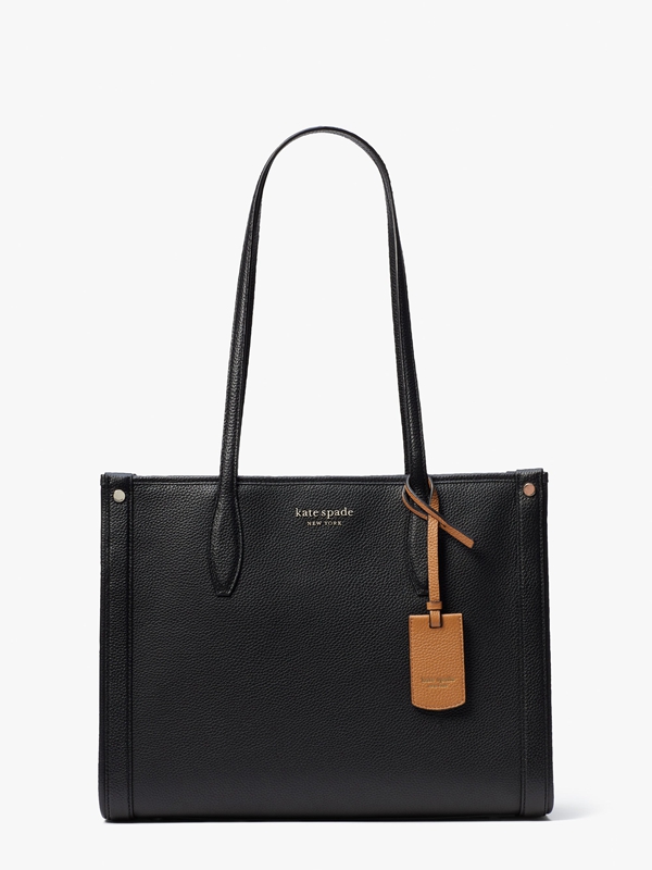 Black Kate Spade Market Pebbled Leather Medium Women\'s Tote Bags | 89523-CUOJ