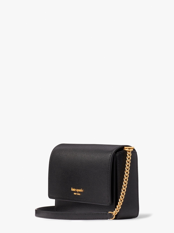 Black Kate Spade Morgan Flap Chain Women's Wallets | 71348-YUNZ