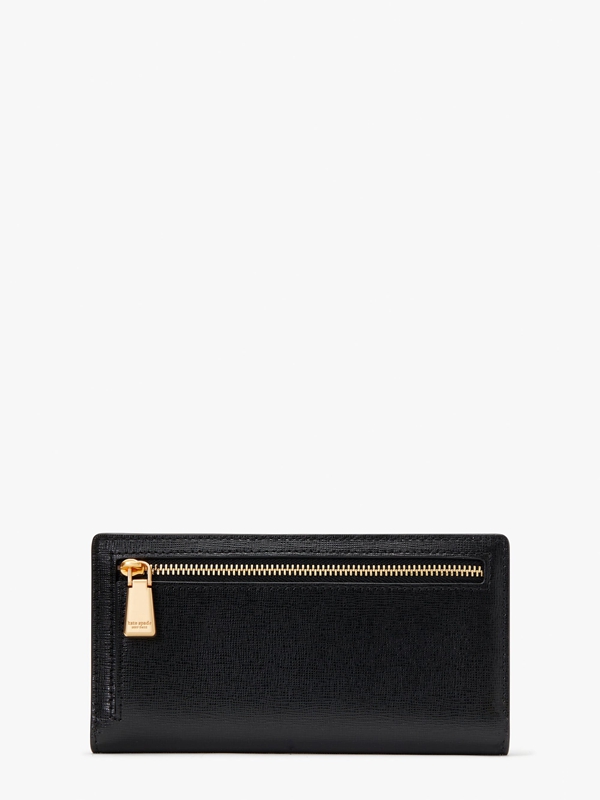 Black Kate Spade Morgan Slim Bifold Women's Wallets | 80426-YWFU