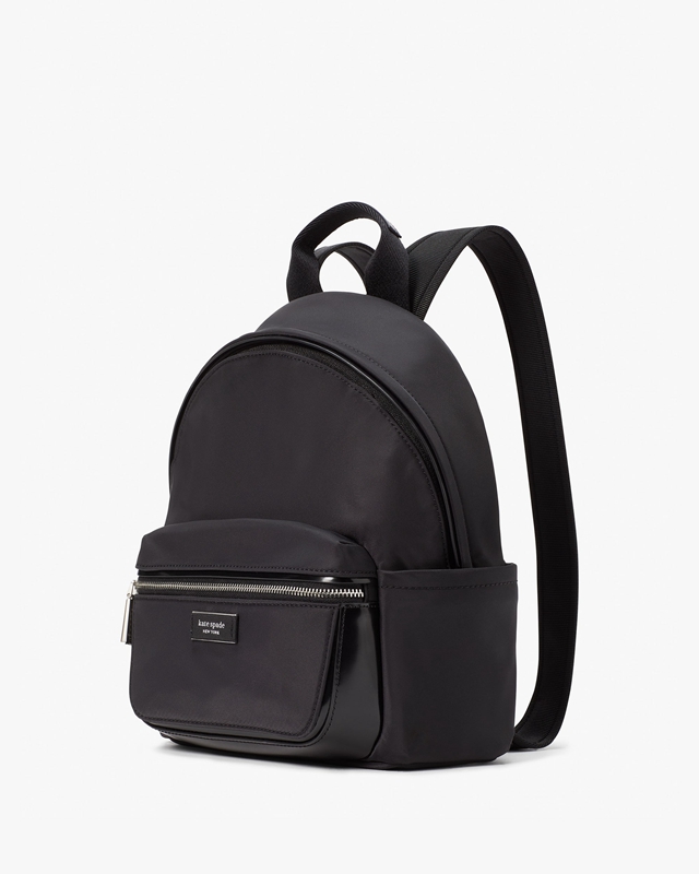 Black Kate Spade Sam Icon Ksnyl Small Women's Backpacks | 64758-PRIE