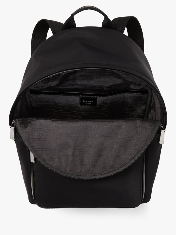 Black Kate Spade Sam Icon Nylon Medium Women's Backpacks | 07948-WJYS