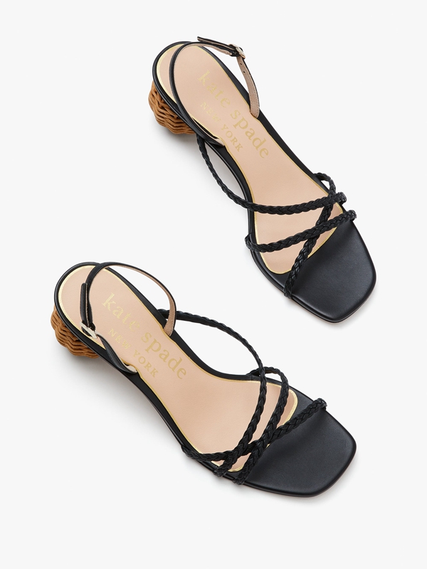 Black Kate Spade Valencia Women's Sandals | 63517-ZICE