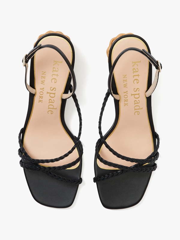 Black Kate Spade Valencia Women's Sandals | 63517-ZICE