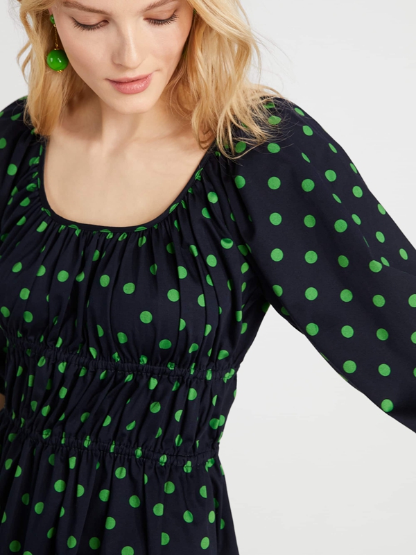 Blue / Green Kate Spade Picture Dot Riviera Women's Dress | 50836-BZMO