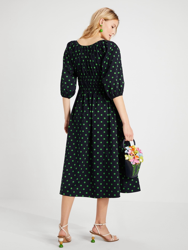 Blue / Green Kate Spade Picture Dot Riviera Women's Dress | 50836-BZMO