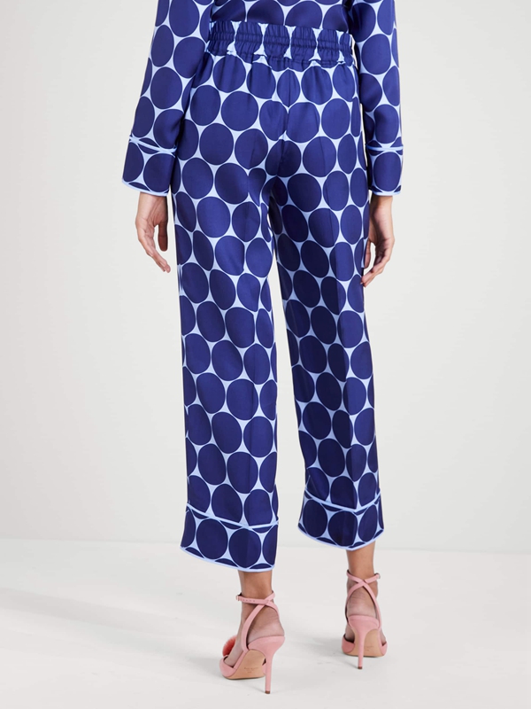 Blue Kate Spade Deborah Dot Silk Twill Women's Pants | 26518-DUWL