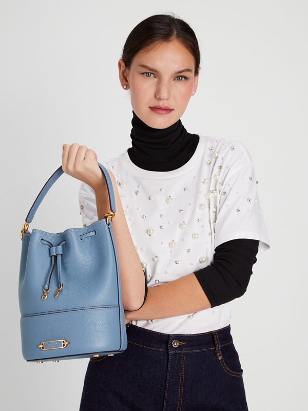 Blue Kate Spade Gramercy Medium Women's Bucket Bagss | 02357-HDVK