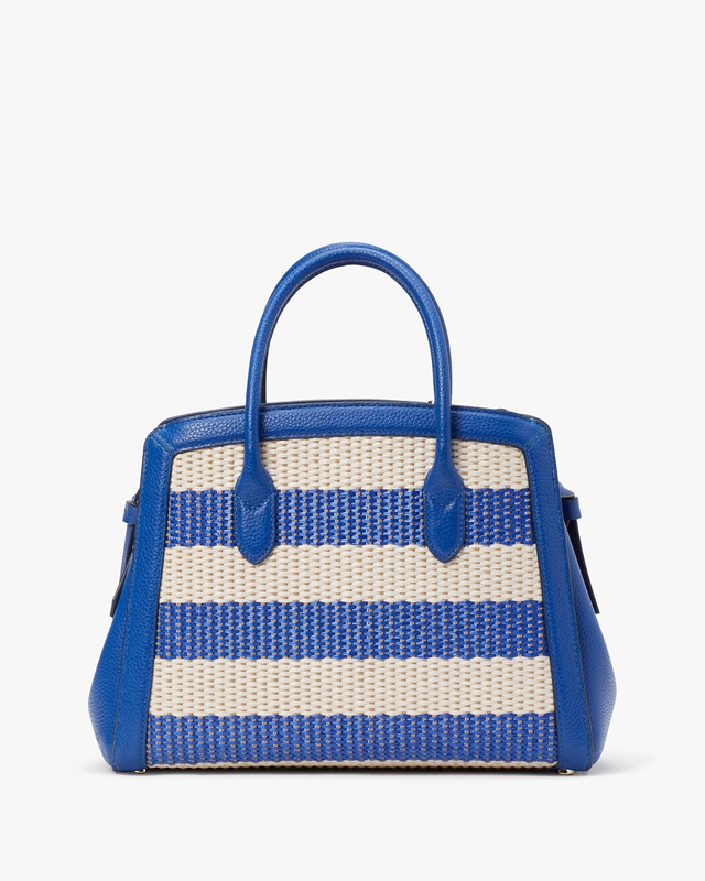 Blue Kate Spade Knott Striped Medium Women's Satchel Bags | 35461-MQFB