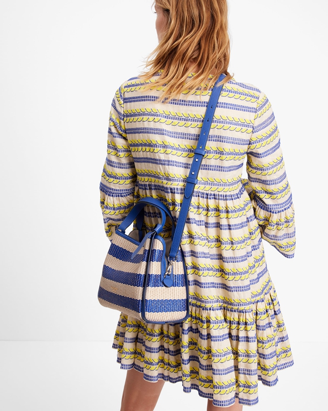 Blue Kate Spade Knott Striped Medium Women's Crossbody Bags | 36795-JOYG