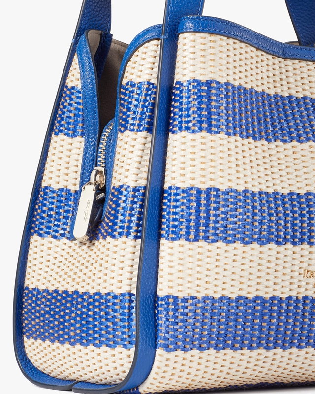 Blue Kate Spade Knott Striped Medium Women's Crossbody Bags | 36795-JOYG